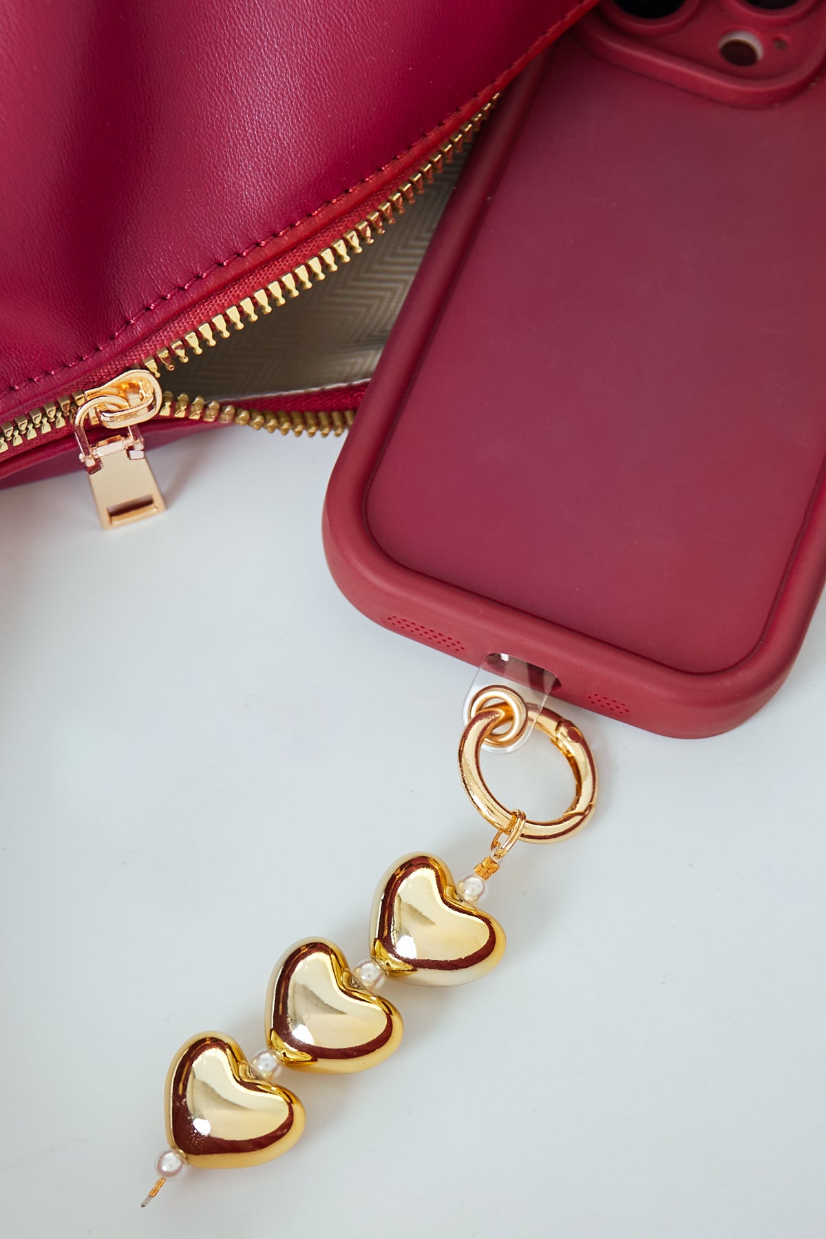 pendant hearts and pearls