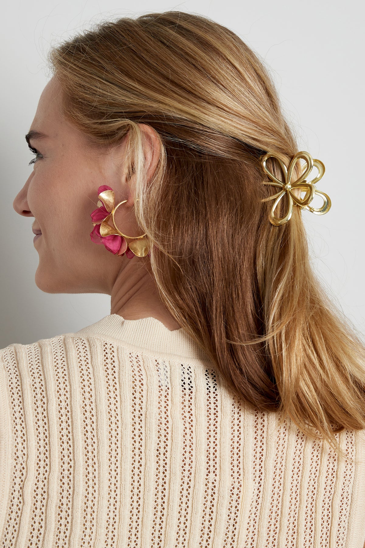 hair clip flower power